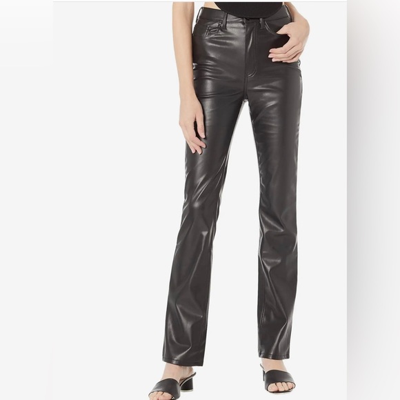 AFRM Heston Vegan Leather High-Rise Straight Leg - Picture 4 of 6